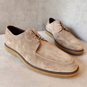 SECTION X SHEEPSKIN. Men's Tan Suede Oxfords
